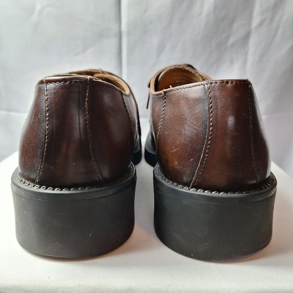 SKECHERS Collection Lace-Up Oxford Shoe Mens Sz 10M Brown Leather 90s Y2K Grunge
